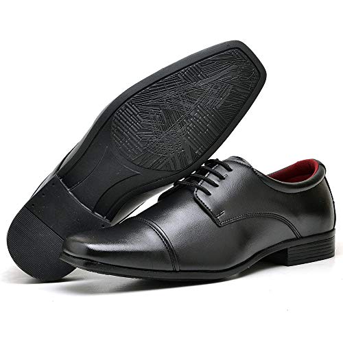 Kit Sapato Social Com Relógio Cinto Carteira Verniz Com Cadarço ZARU R807DB Tamanho:40;cor:Preto;gên