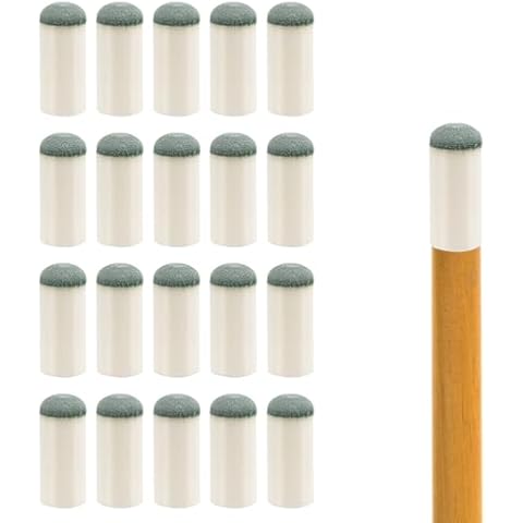 XIHIRCD 20pcs Pool Cue Tips Replacement Kit Cover