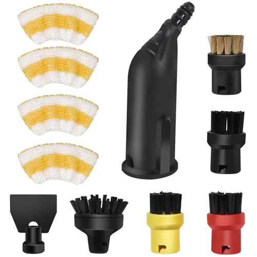 11 Stück Bürstenkopf Dampfreiniger Zubehör Kompatibel mit Karcher Dampfstaubsaugern SC1 SC2 SC3 SC4 SC5 SC7 CTK10