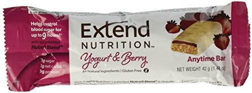 Extend Sugar Free Protein Bar, Yogurt and Berry, 15 Count by Extend