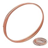 Tynulox Pure Copper Tubing 1/4' OD × 3/16' ID × 3FT Length Refrigeration Tubing Soft Coil 110 Copper Tube Seamless Round Tubing for Jewellery and Industry