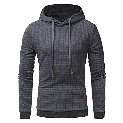 Mens Hoodies Men's Autumn Slim Casual Plaid Hooded Top Blouse Fashion Hoodies Sweatshirts Hoodies for Men Fashion Hoodies