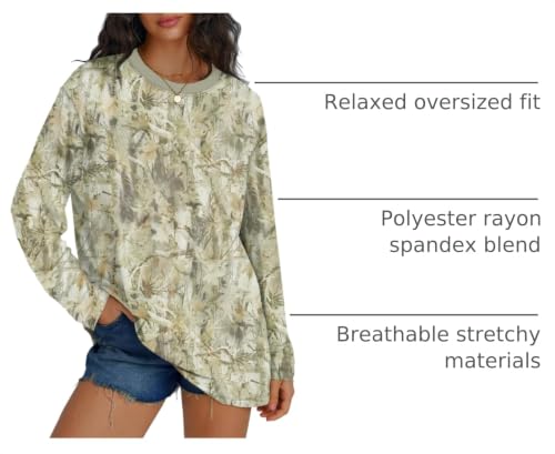 Image of Trendy Queen Womens Oversized Long Sleeve Shirts Fall Tops 2026 Basic Tees