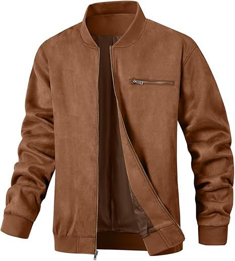 digimax leather Men's Suede Faux Leather Jacket Grip Casual Standard Length Jacket BLACK and BROWN-picture-23