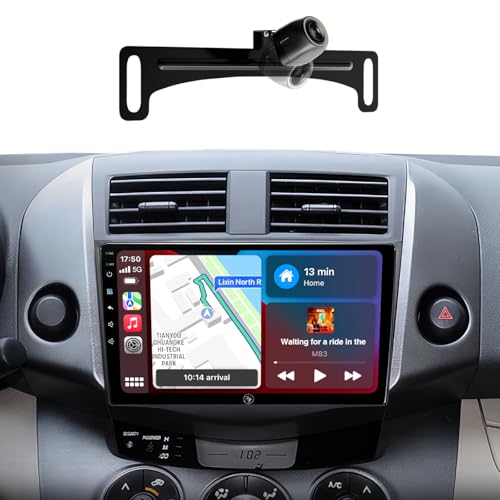 Car Radio Stereo for Toyota RAV4 2006-2011, 9 Inch Touchscreen Wireless CarPlay Android Auto GPS Navigation Head Unit WiFi Bluetooth FM/AM SWC