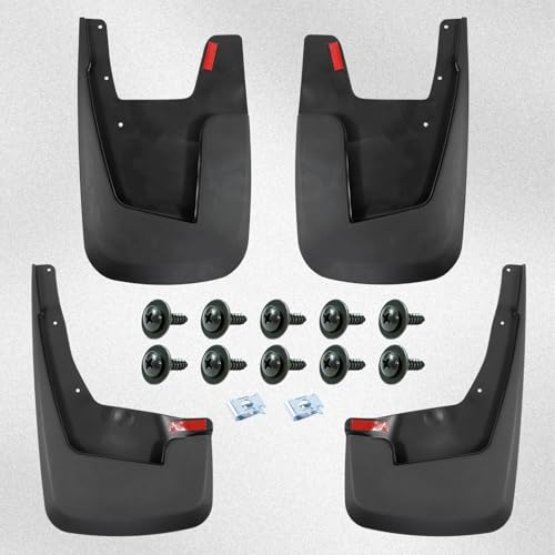 Image of Mud Flaps Mud Guards Replacement for 2019-2024 Dodge Ram 1500 Without OEM Fender Flares Accessories Front Mudflap and Rear Mudguard No Drilling Required 4pc Set