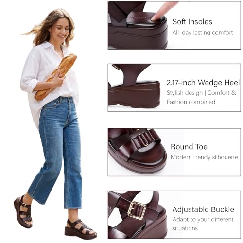 Image of Platform Sandals Women Chunky Wedge Sandals for Women Comfortable