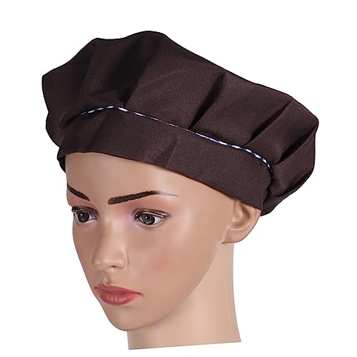 Gatuida Gorro de Cocinero Marrón de Tejido Cómodo Ajustable para Niños de Repostería y Cocina para Fiestas en Casa o Escuela