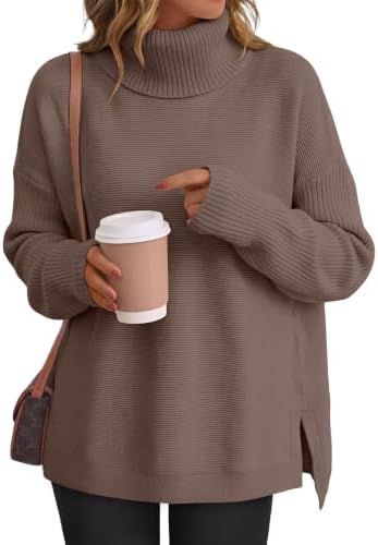 LILLUSORY Womens Turtleneck Oversized Sweaters 2026 Fall Fashion ...