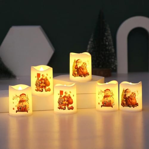 Eteslot Led Kerzen Weihnachten, Weihnachtsdeko Kerzen, 6 Stück...