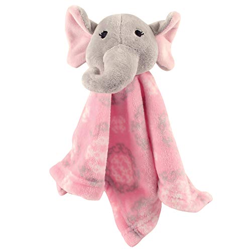 Hudson Baby Unisex Baby Security Blanket, Girl Elephant, One Size