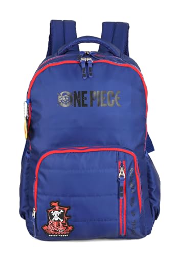 Kit Mochila Costas Juvenil One Piece Chapéu Palha Azul 2026 Azul