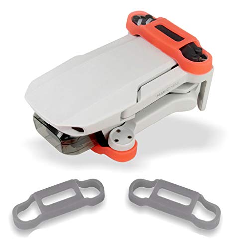 Hensych Silikon Propeller Halter Schutz Stabilisator für Mavic Mini 2 / Mavic Mini Drohne Klinge Fest Requisiten Transport Schutz Schnalle Sanft Startseite Montieren(Grau)