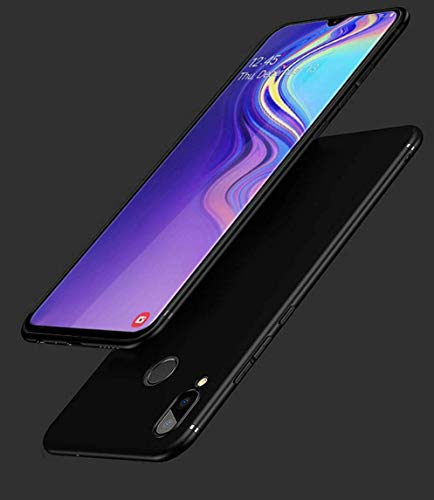 Image of Mobile Back Cover Case for Samsung Galaxy A20 (SM-A205F /DS, SM-A205FN /DS) (Silicone Case|CameraProtection|Black SC1510)