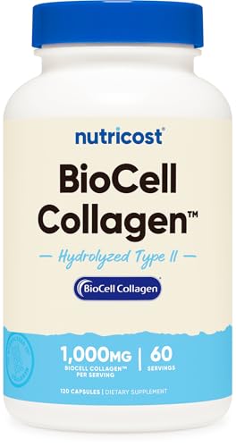 Nutricost BioCell Collagen (1 000mg) 120 Capsules 60 Servings Gluten-Free