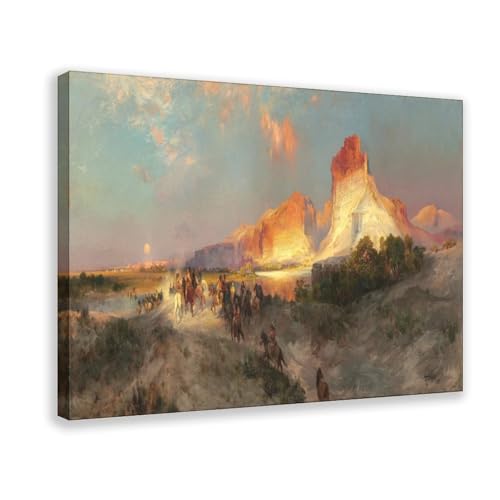 Tableau Green River Wyoming Thomas Moran pour salon et bureau