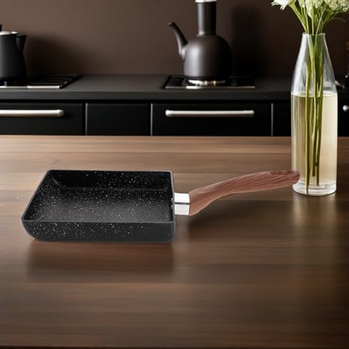 Poêle à frire compatible induction rectangulaire en aluminium à chaleur uniforme - 8