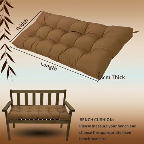Coussin de banc de jardin imperméable 150 cm pour assise extérieure confortable