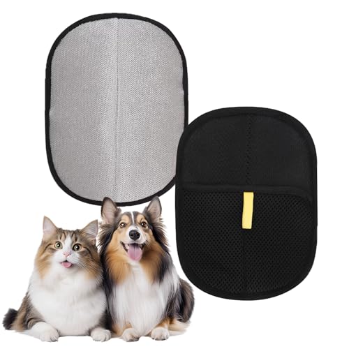 Image of Pet Hair Remover, Electrostatic Pet Hair Remova Gloves, Reusable Pet Double-Sided Beauty Gloves, Suitable for Pet Mats, Sofas, Furniture, Carpets, Car Seats (2PCS)