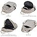 M-ioi-M Small Fashion Backpack Purse for Women, Chic Daypack with Stylish Gold-Tone Hardware, Minimalist Lightweight Water-Resistant Nylon Travel Bag, Casual Rucksack for Everyday Use (Gray Beige)