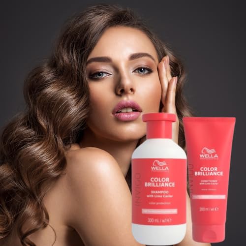 Hair Care Pack Bundle for Coloured Hair with Wella Invigo Color Brilliance Fine Hair Shampoo 300ml, Wella Invigo Brilliance Fine Hair Color Conditioner 200ml Langley Green Wet and Dry Bobble - Image 4