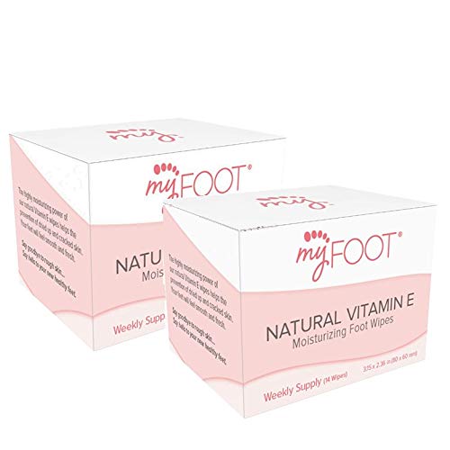 MyFoot Moisturizing Foot Wipe for After Foot Mask Peel or After Beach, Fresh Cleansing Wet Wipes Helps to Soothe Dry Heels, Repair and Hydrate Healthy Feet with Vitamin E & Aloe