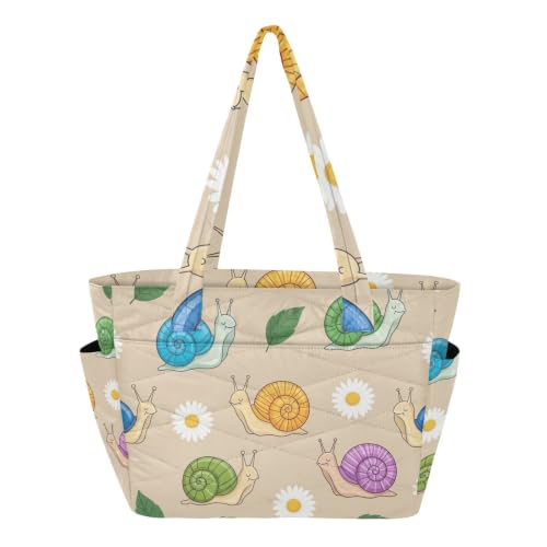 Bolso de hombro beige con compartimento para termo y espacio de trabajo