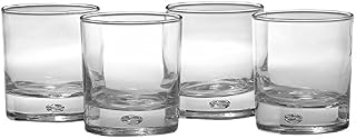 Circleware Air Bubble Heavy Base Whiskey Glass Drinking Glasses, Set of 4, Entertainment