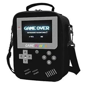 Ruokey Boys Lunch Box, Gamer Lunch Bag for Boys Insulated Video Game Lunch Boxes for Boy Girls Waterproof Leakproof with Adjustable Shoulder Strap