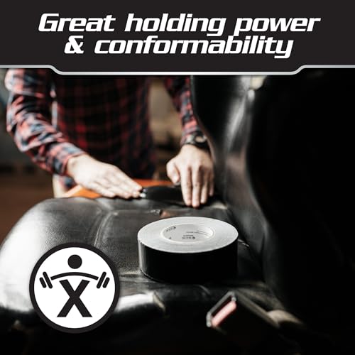 Image of Duck Pro Heavy Duty Duct Tape for Long Lasting Repairs, 2 inch Wide (1.88 in x 55 Yds) Performance Grade Tape with Waterproof Backing, Black, 12 Rolls