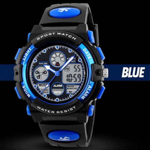 Reloj infantil de goma azul resistente al agua el regalo ideal 2
