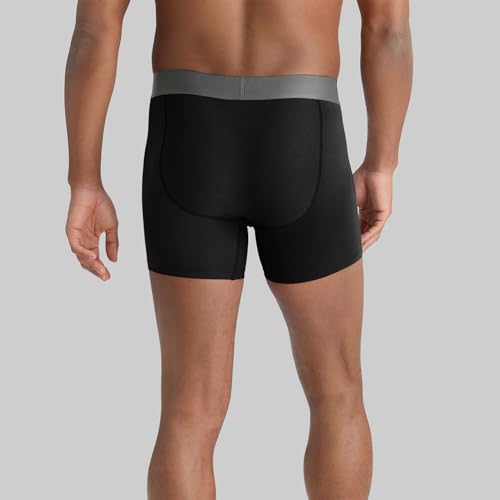 Tommy John Men’s Underwear, 360 Sport Trunks Hammock Pouch, Short 4" Inseam, Moisture Wicking Underwear, Soft Breathable Waistband Boxer Briefs Quick Dry, Black, Large3