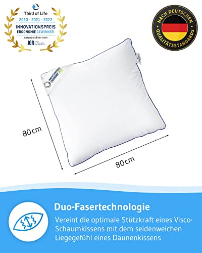 Kopfkissen 80x80 inSPIRO | Gewinner des Innovationspreis Ergonomie 2022 | Bestes ergonomisches Schlafkissen | Geeignet… – Bild 3