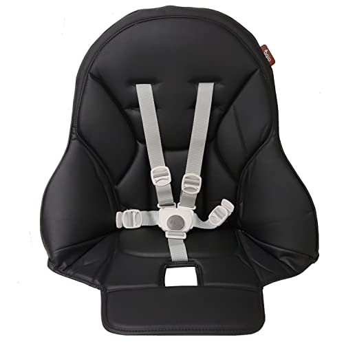 Peg Perego Siesta/Prima Pappa Zero 3 high Chair Replacement Upholstery with seat Belt, Licorice (Black)