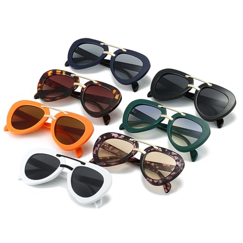 Lunettes de soleil nuances dégradées à la mode design double pont