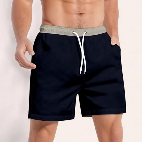 GOFULY Shorts For Men Comfy Fall Sleep Lounge Pj Shorts Elastic Waistd Drawstring Short Soft Solid Pajama Pants With Pocket4