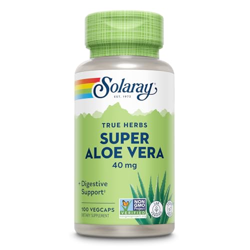 SOLARAY Super Aloe Vera Gel 8000mg | Naturally Occurring Amino Acids Vitamins Minerals Enzymes & Antioxidants for Healthy Digestion Support | 100 CT