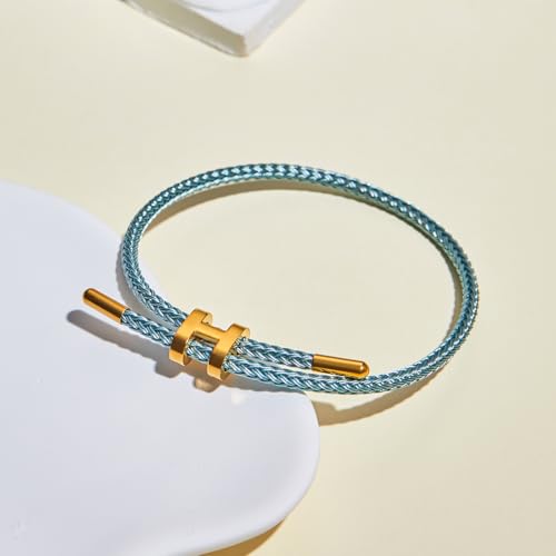 Image of AIMADE Bracelets for Women Adjustable Charm Bracelet, 18k Gold-plated Buckle Design Titanium Steel Wire Rope Women's Gift Jewelry