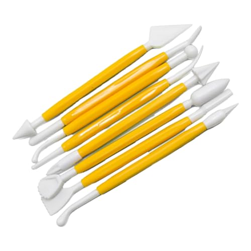 Tsophreniq Pluma de Escultura de Pastel de, Herramienta de Escultura de Fondant, raspador de Torta, Herramienta de Modelado de Arcilla, decoración Duradera, Modelado de Arcilla, 8 Uds