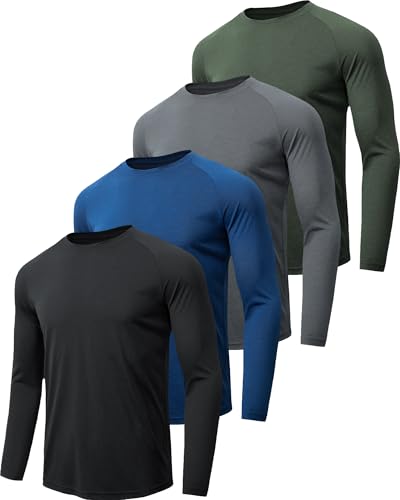 Image of MLYENX 7 Pack Long Sleeve Shirts for Men Sun Protection Quick Dry | UPF 50+, Moisture Wicking, Lightweight Breathable Fabric, Comfortable Athletic Fit, Running, Workout, Gym, Outdoor, Fishing
