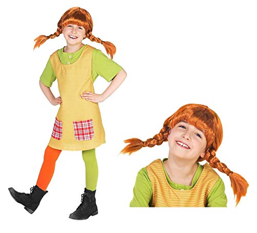 Maskworld Pippi Langstrumpf Komplett Kostüm für Kinder -...