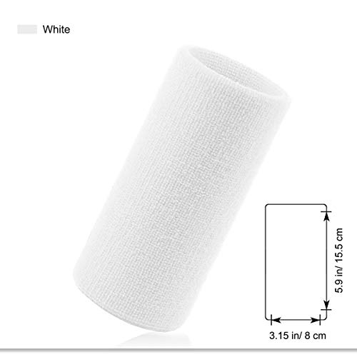 Hoter 6 Inch Sport-Wristband Running-Wrisband Lengthen Thick Unisex Wristband/Sweatband For Tennis Athletic Sports,1Pc/2Pcs Pack #TOP1