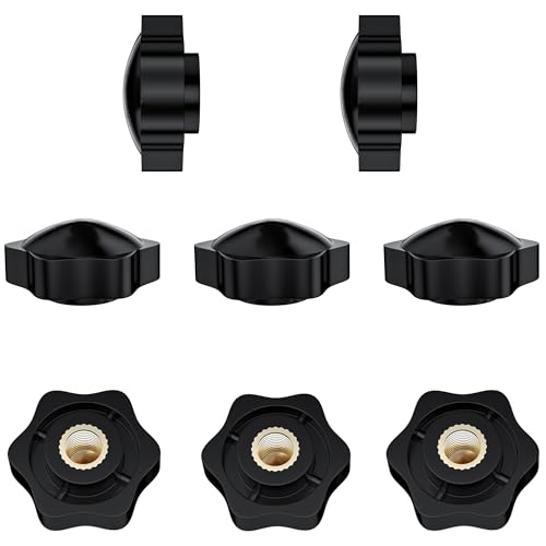 8 PCS Handle Wing Nuts,Clamping Star Knobs,Thumb Screws Nuts (M10*38mm)