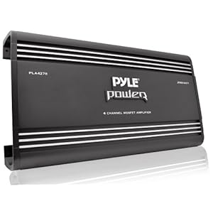 Pyle PLA4278 4-Channel 2000 Watt Bridgeable MOSFET Amplifier, Black