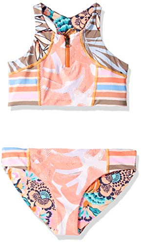Maaji Girls' High Neck with Zip Front Bikini Swimsuit Set