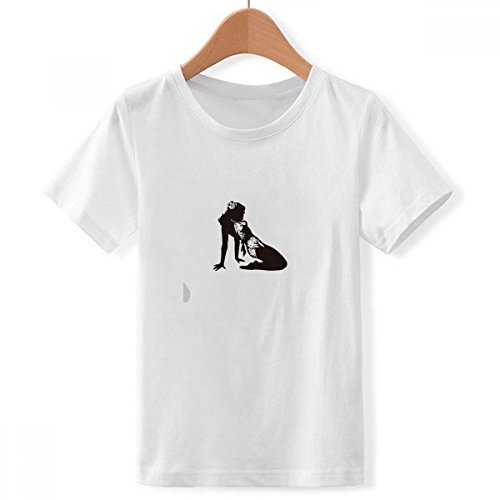 T-shirt blanc pour les garçons grande taille fini les vêtements trop serrés au col