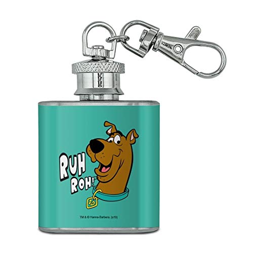 Scooby-Doo Ruh Roh Stainless Steel 1oz Mini Flask Key Chain
