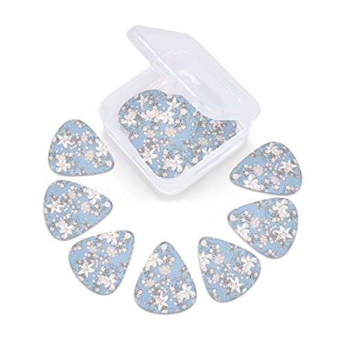Lot de 12 médiators de guitare élégants à fleurs aquarelles bleues vintage pour guitare électrique basse acoustique Cadeau idéal pour les amateurs de guitare acoustique - Les Beatles, Paul McCartney, John Lennon, RIngo Starr, George Harrison Lot de 12 médiators de guitare élégants à fleurs aquarelles bleues vintage pour guitare électrique basse acoustique Cadeau idéal pour les amateurs de guitare acoustique – Image 4