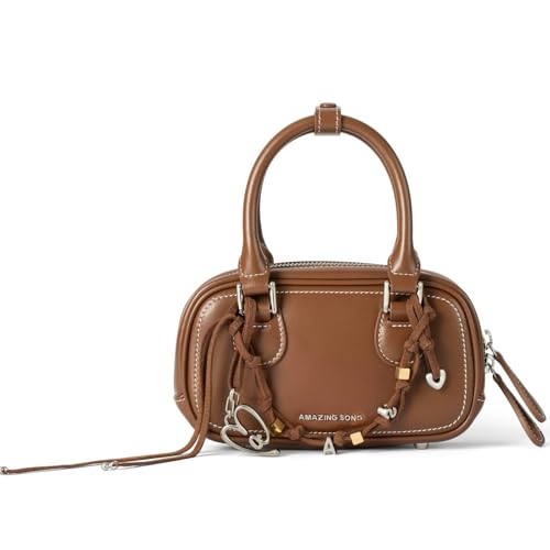 Amazing Song Leather Crossbody Bag for Women, Brown