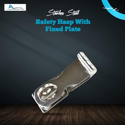 Image of MARINE CITY 316 Grade Stainless Steel Easy Install Door Hasps Heavy Duty Swivel Safety Hasp with Turning Padlock Eye Mount Catch Latch Lock for Marines Boat
